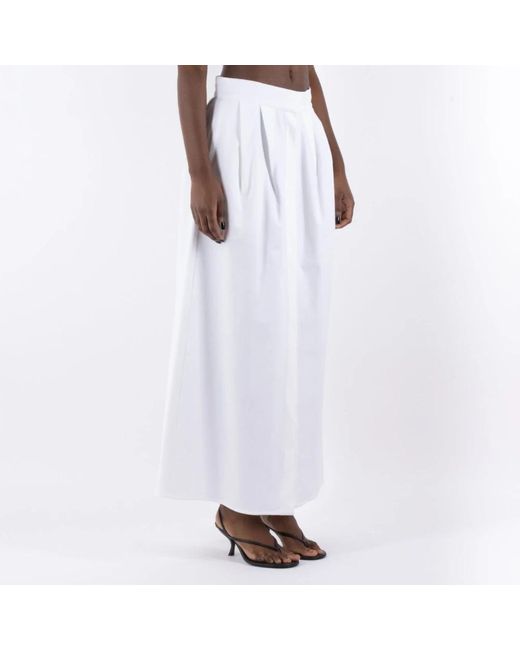 Max Mara Witte Katoenen Rok in het White