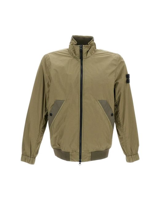 Stone Island Green Bomber Jackets for men