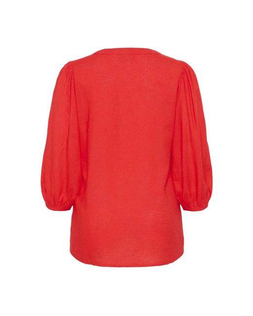 Kaffe Blouses in het Red