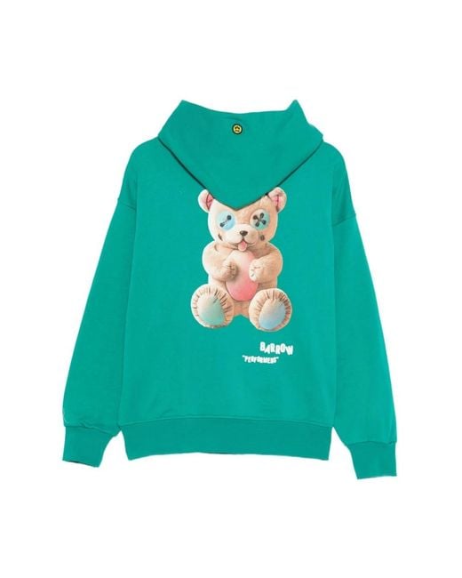 Barrow Hoodies & Sweatvesten ,Groen ,Katoen Groene Hoodie Met Logo in het Green voor heren
