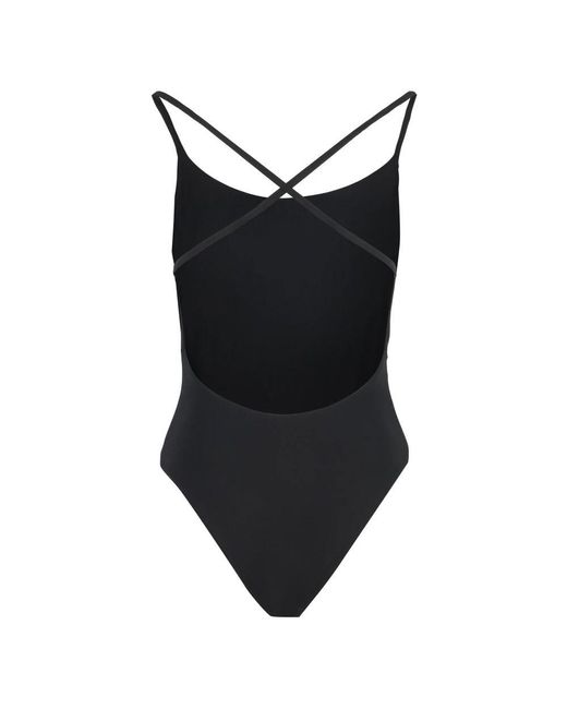 Lido Black Einteiliger Badeanzug Mit Dünnen Trägern