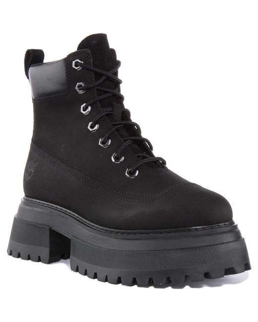 Timberland Black Lace-Up Boots