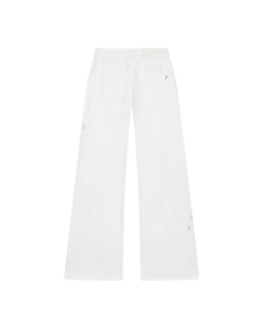Dondup White Wide Jeans