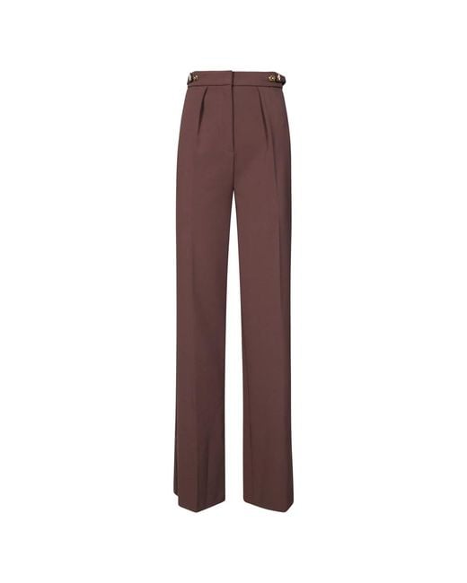 Elisabetta Franchi Brown Weite Hose