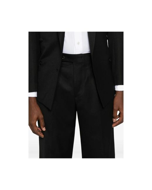 TONYWACK Black Wide Trousers for men