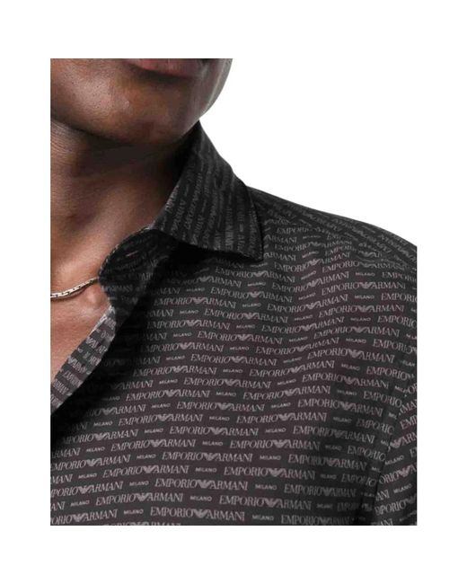 Emporio Armani Gray Casual Shirts for men