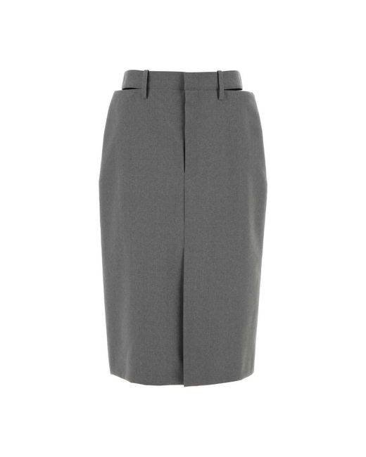 Jil Sander Gray Midi Skirts