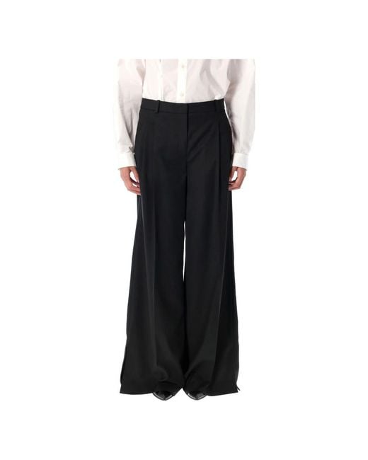 THE GARMENT Zwarte Wijde Pijp Broek in het Black