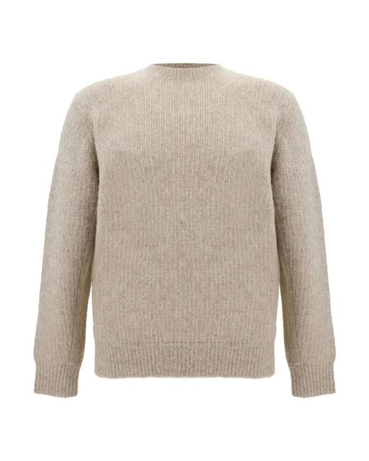 sunflower Gray Round-Neck Knitwear for men