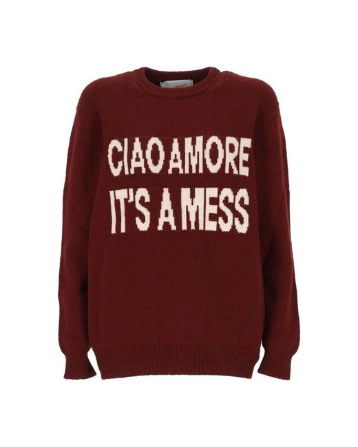 Giada Benincasa Red Stilvolle Pullover Kollektion