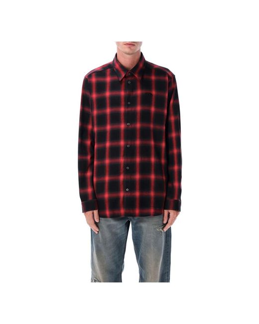 DIESEL Red Casual Shirts for men