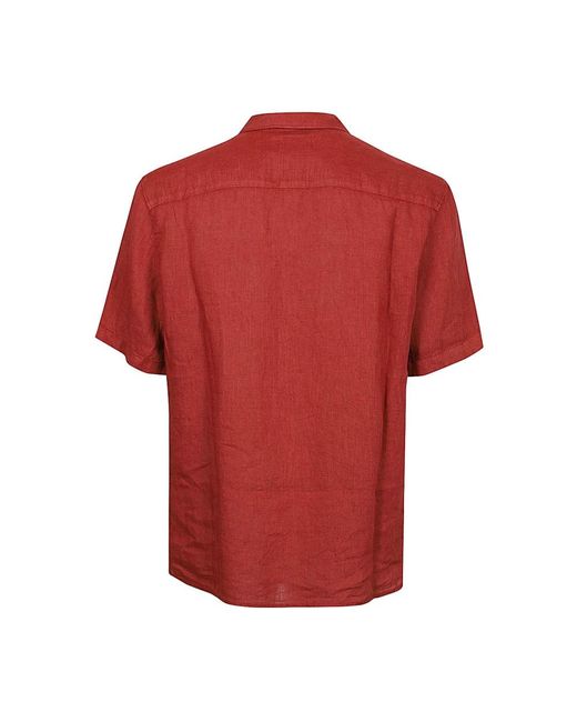 Tela Genova Red Short Sleeve Shirts for men