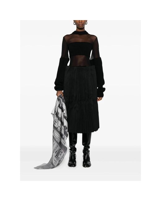 Comme des Garçons Midi Skirts in het Black