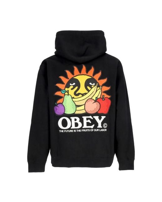 Obey Hoodies in het Black voor heren