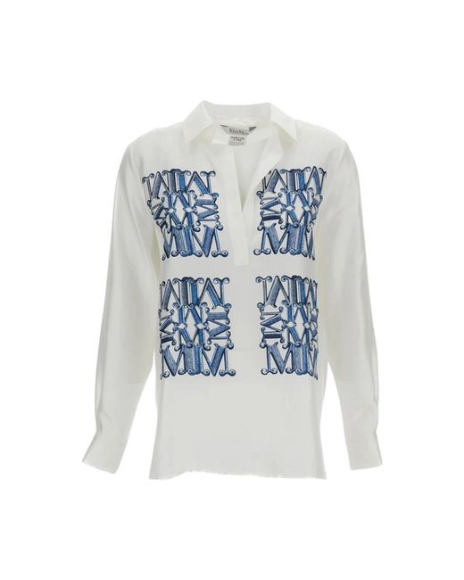 Max Mara Mxmfiltro Camicia Oceano in het Blue