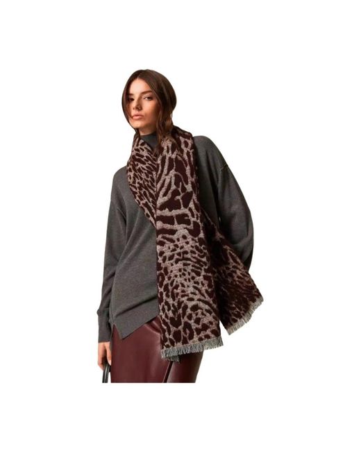 Twinset Brown Winter Scarves