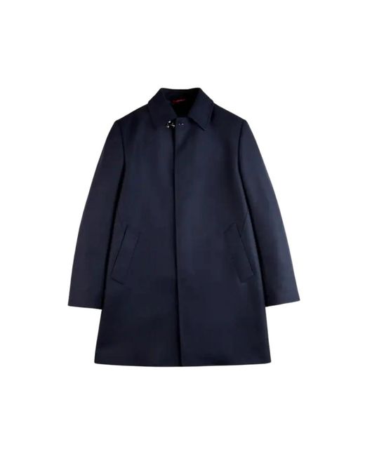 Fay Blue Single-Breasted Coats for men