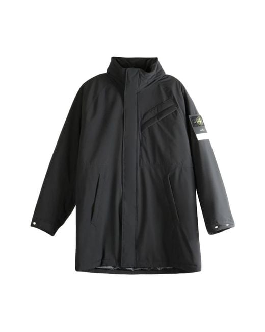 Stone Island Zwarte Jassen Met Primaloft Technologie in het Black voor heren