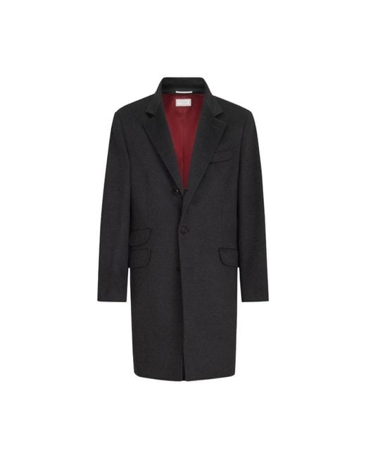 Brunello Cucinelli Black Single-Breasted Coats for men
