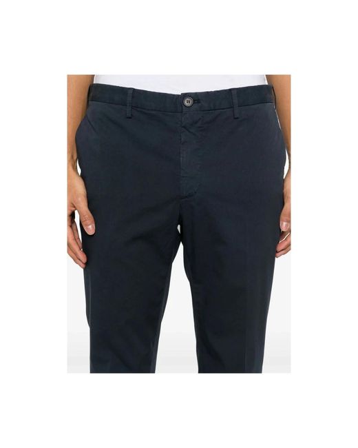 Incotex Broeken ,Blauw Front Button Pants in het Blue voor heren
