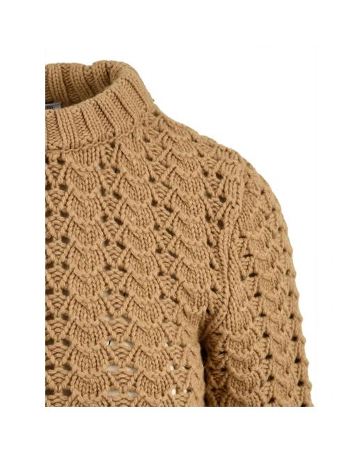 Round-Neck Knitwear Aspesi de color Natural