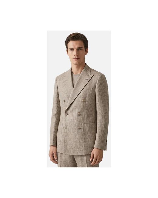 Tagliatore Double-Breasted Jas in het Gray voor heren