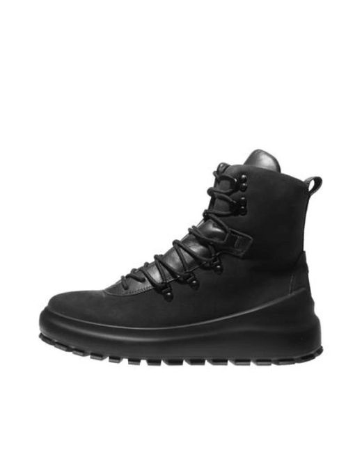 Stone Island Black Lace-Up Boots for men