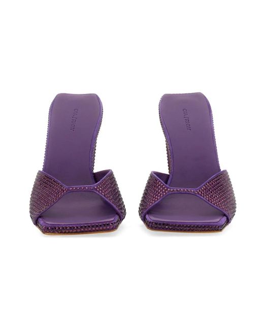Gia Borghini Purple Heeled Mules