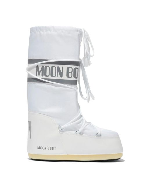 Moon Boot White Weiße Icon Nylon Winterstiefel