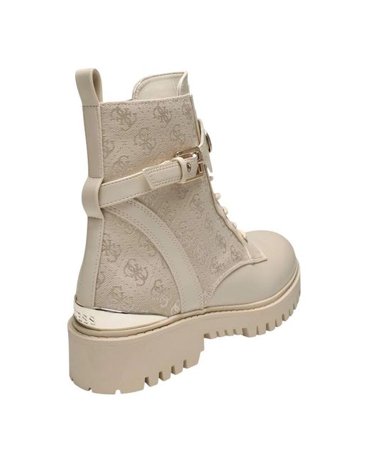 Guess Natural Lace-Up Boots