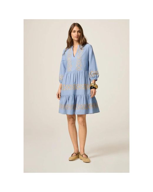 Short Dresses Oltre de color Blue