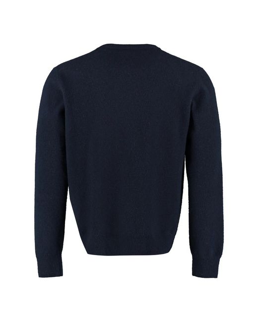 THE (Alphabet) Blue Round-Neck Knitwear for men