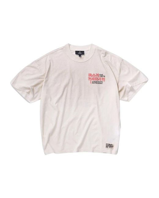 Represent Iron Maiden Anniversary Print T-Shirt in het Pink voor heren