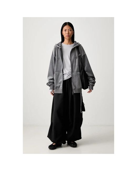 Y-3 Velvet Zip Hd in het Gray
