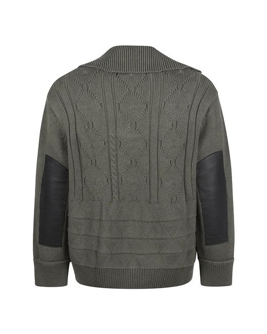 NAMACHEKO Gray V-Neck Knitwear for men
