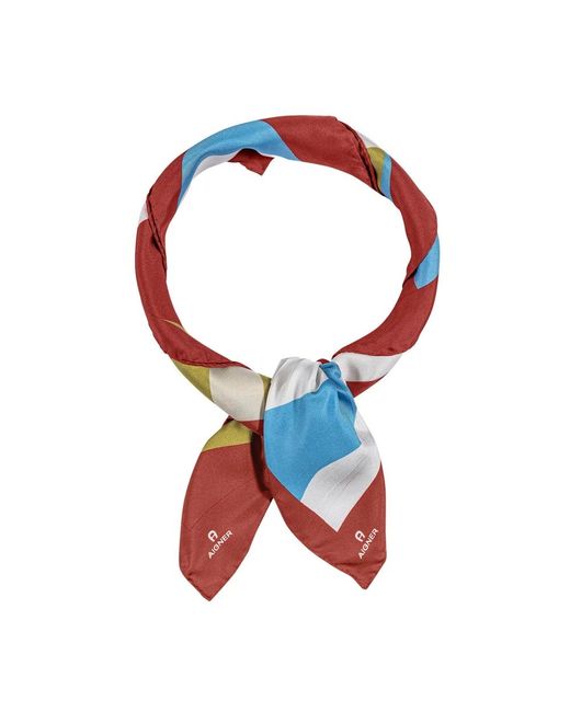 Aigner Vierkante Zijden Sjaal in het Multicolor