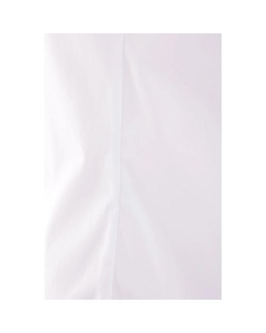Dries Van Noten White Weiße baumwoll-popeline-hemd