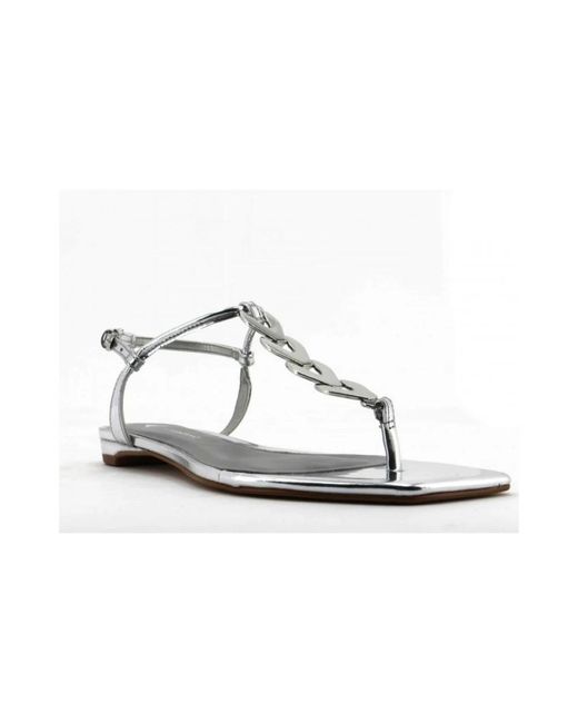 Carrano White Specchio Flat Sandal