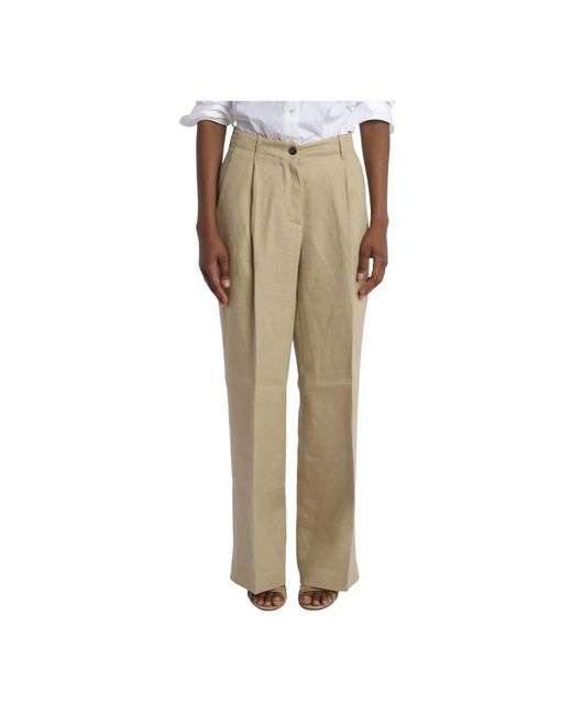 Nine:inthe:morning Natural Wide Trousers