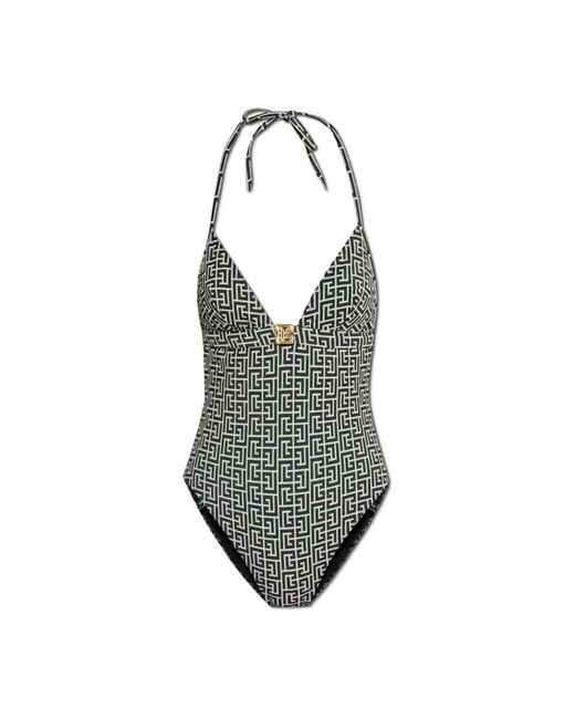 Balmain Gray One-Piece