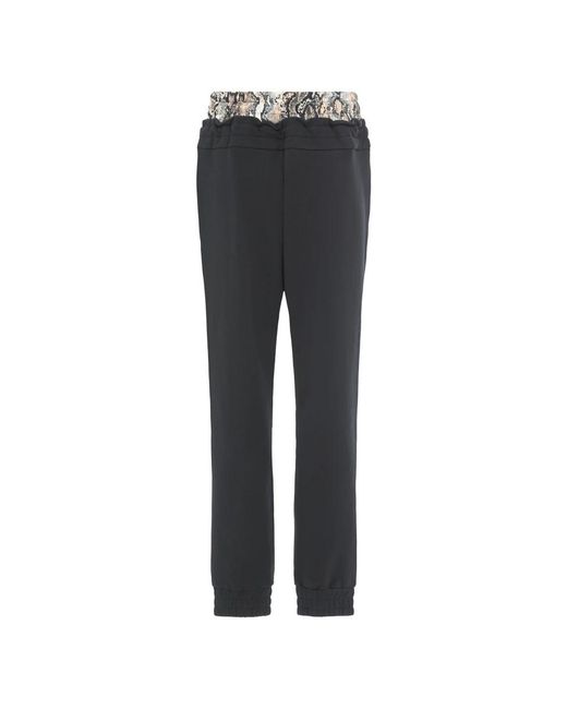Just Cavalli Broeken ,Zwart ,Katoen Cotton Jogger Pants in het Gray