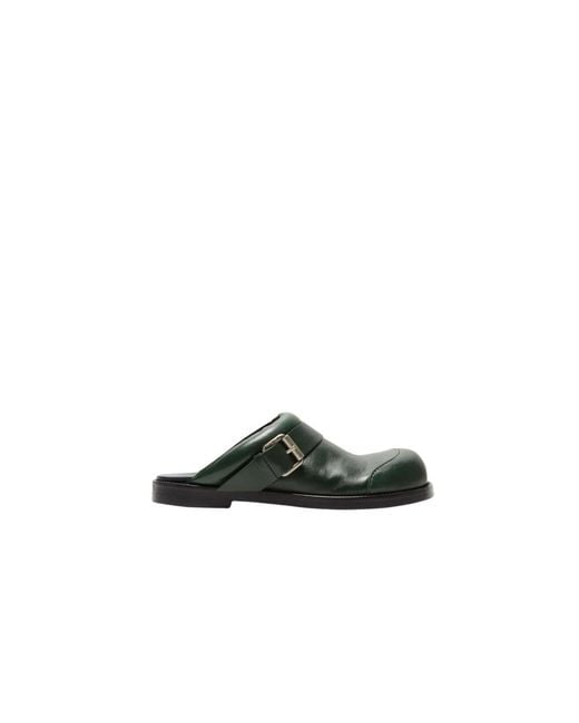 Acne Green Mules