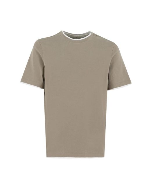 Brunello Cucinelli Gray T-Shirts for men