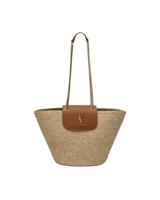 Saint Laurent Brown Shopping Bags