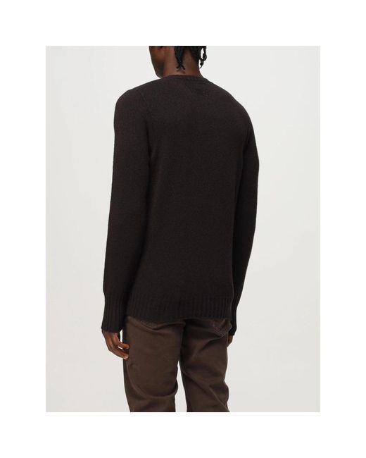 Round-Neck Knitwear Drumohr de hombre de color Black