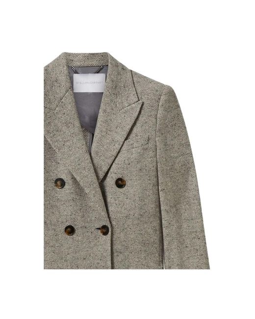 Stella McCartney Gray Double-Breasted Coats