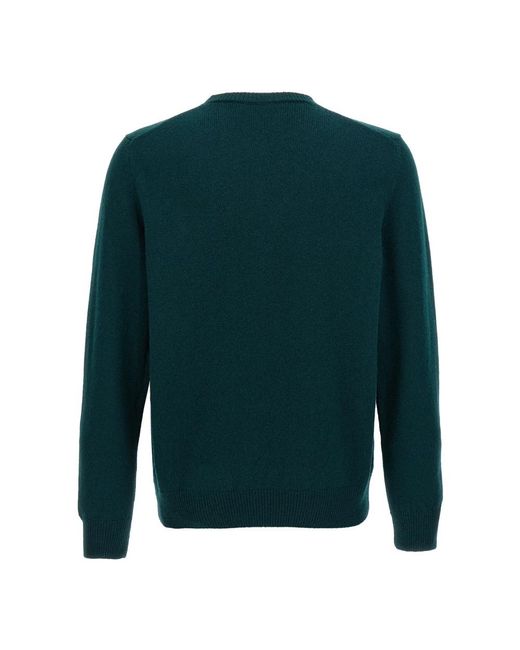 Zanone Green Round-Neck Knitwear for men