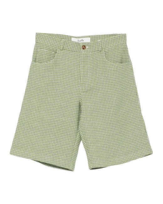 Séfr Green Casual Shorts for men