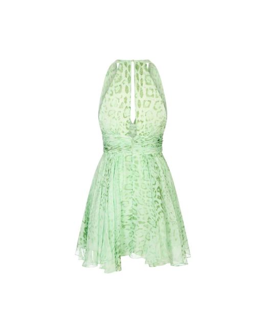 Roberto Cavalli Green Short Dresses