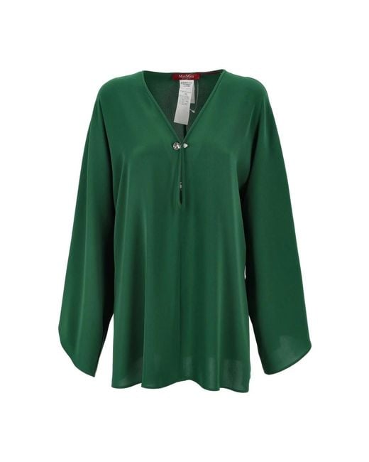 Max Mara Green Blouses